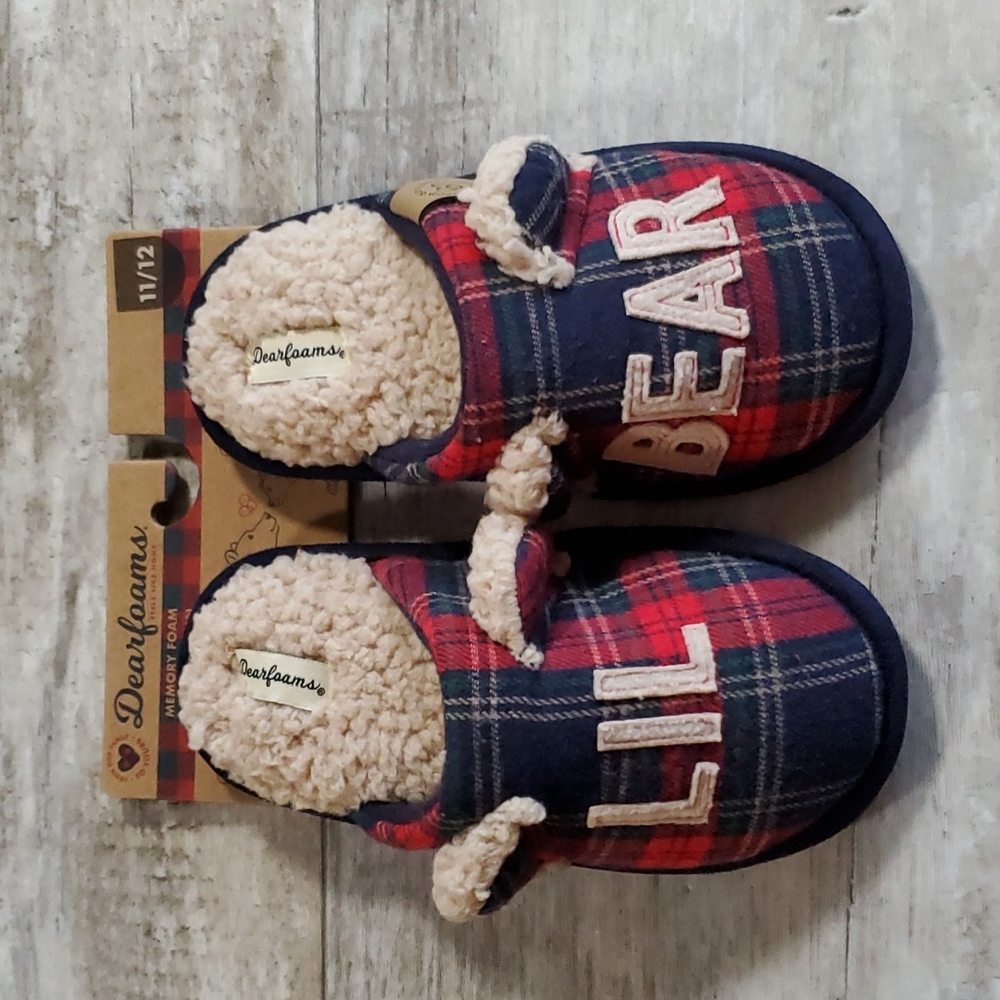 Dearfoams "LIL BEAR" Slide on Slippers